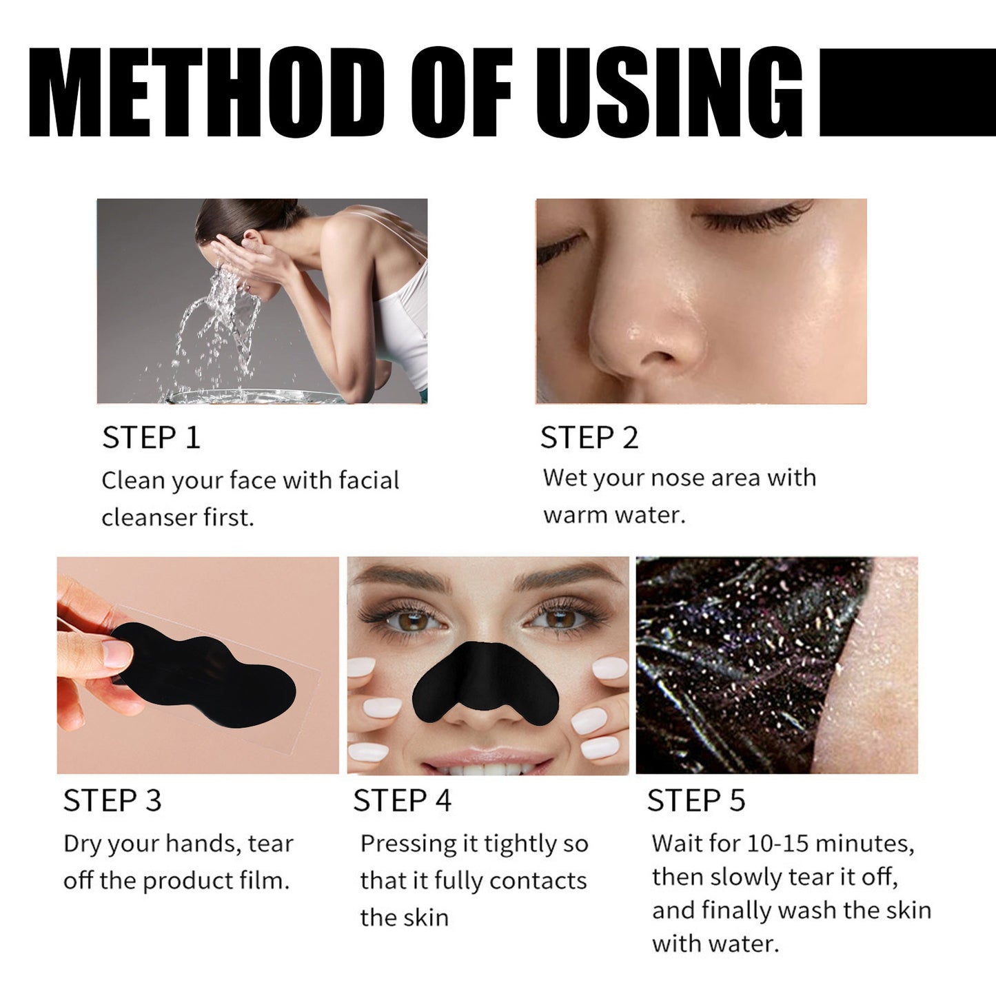 Bamboo Charcoal Blackhead Removing Strip